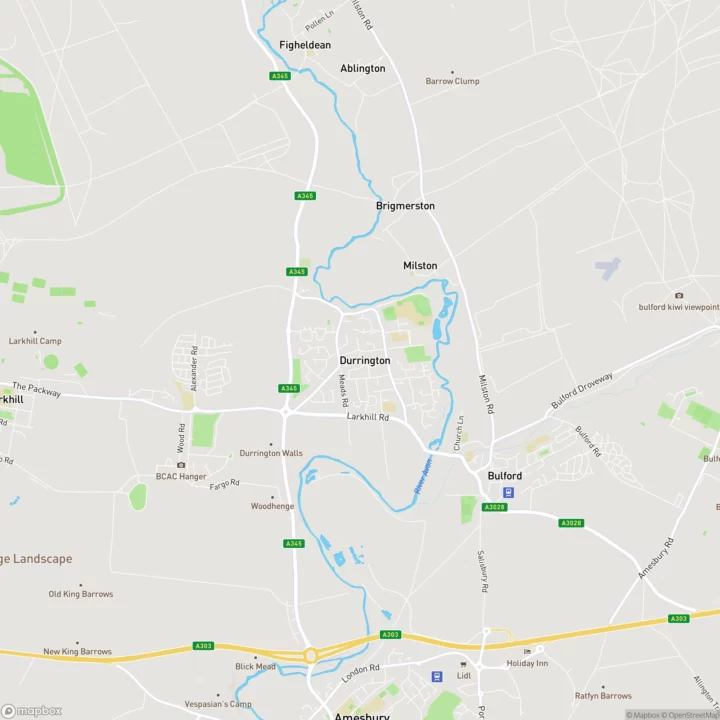 Map of the Durrington area