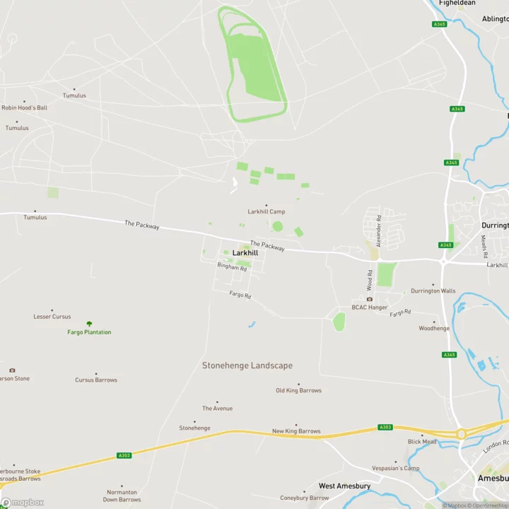 Map of the Larkhill area