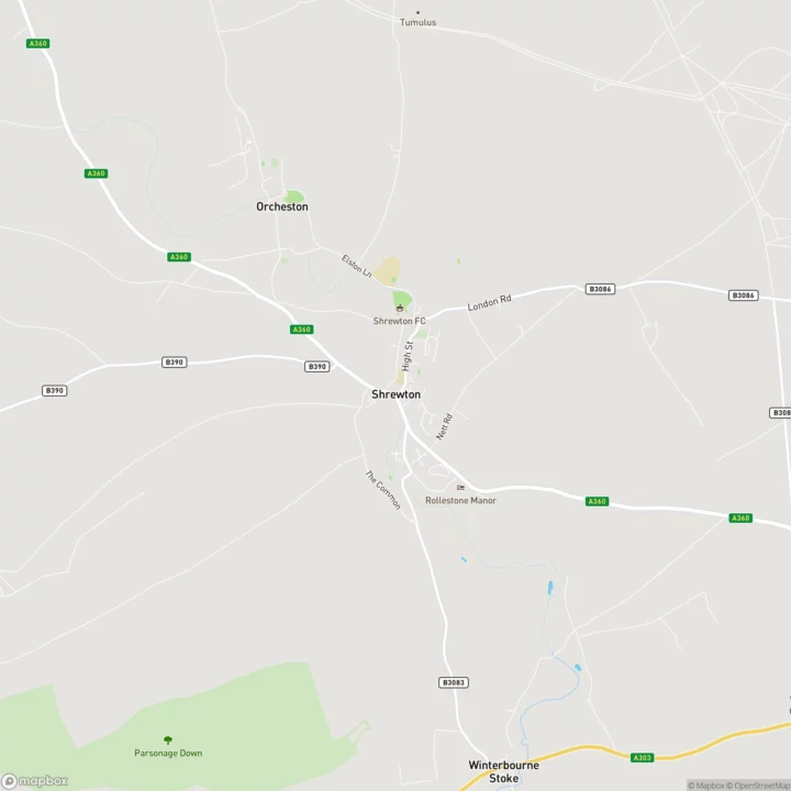 Map of the Shrewton area